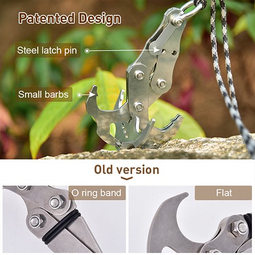 Flying Claw Survival Grappling Steel Hook Rock Climbing Claw Outdoor  Carabi*jy