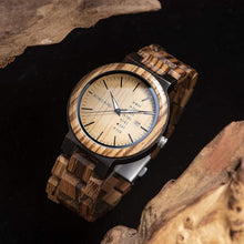 Wooden Men's Zebra Wooden Quartz Watch