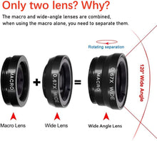 3 in 1 Cell Phone Camera Lens Kit Wide Angle Macro Fisheye Lens Universal for Smart Phones i