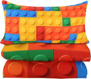 3 Piece Lego Toy Comforter Set for Kids