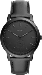 Fossil Minimalist Men's Watch with Leather Band