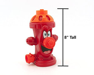 Kids Sprinkler Fire Hydrant, Attach Water Sprinkler for Kids to Garden Hose for Backyard Fun, Splash All Summer Long, Sprays Up to 8 Ft.(Red)