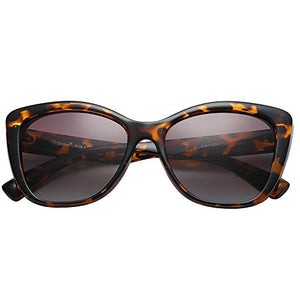Polarized Women's Vintage Square Jackie O Cat Eye Fashion Sunglasses