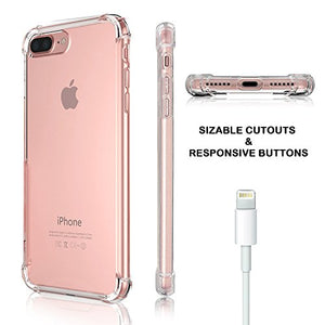 iPhone 7/8 Plus Crystal Clear Shock Absorption Technology Bumper Soft TPU Cover Case