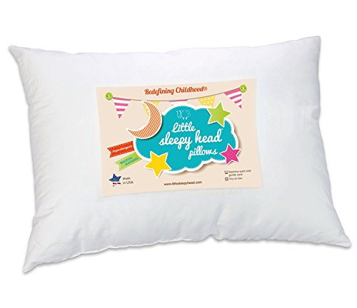 Little Sleepy Head Toddler Pillow, White, 13 X 18