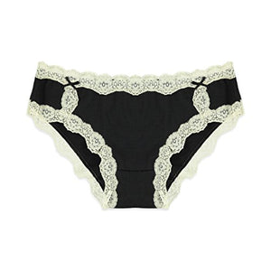 3 Pack: Free to Live Women's All Over Lace Trim Hipster Cotton Panties