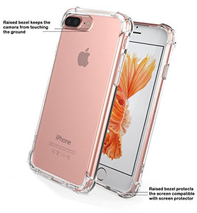 iPhone 7/8 Plus Crystal Clear Shock Absorption Technology Bumper Soft TPU Cover Case