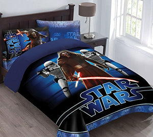 Star Wars The Force Awakens Comforter Set with Fitted Sheet, Full