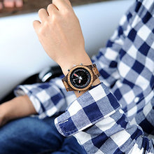 Wooden Watch With LED Dual Display