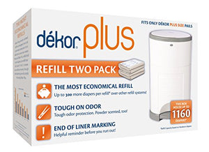 Dekor Plus Diaper Pail Refills | Most Economical Refill System | Quick & Easy to Replace