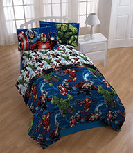 Marvel Avengers Heroic Age Blue/White 3 Piece Twin Sheet