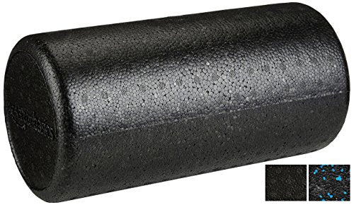 High-Density Round Foam Roller, Black and Speckled Colors