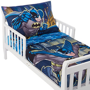 Batman  Super Hero 4 Piece Toddler Bedding Boys Comforter Set