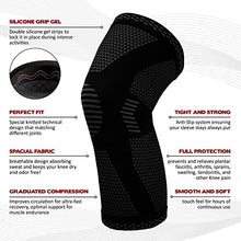 PowerLix Compression Knee Sleeve - Best Knee Brace for Meniscus Tear, Arthritis, Quick Recovery etc. – Knee Support For Running, CrossFit, Basketball and other Sports – FOR BEST FIT CHECK SIZING CHART