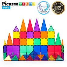 PicassoTiles 60 Piece Set 60pcs Magnet Building Tiles Clear Magnetic 3D Building Blocks Construction Playboards - Creativity beyond Imagination, Inspirational, Recreational, Educational, Conventional