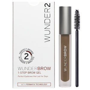 WUNDER2 WUNDERBROW Long Lasting Eyebrow Gel for Waterproof Eyebrow Makeup, Brunette Color