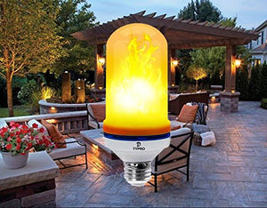 Upgraded 2 Pack LED Flame Effect Light Bulb - Decorative Lights For Indoor/Outdoor/Bar/Hotel Setting - Create The Vintage Atmosphere You've Been Looking For With The Flickering Fire Bulb