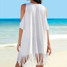 Mini Bottom Shredded Shirt Beach Dress