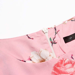 Pink Floral Vintage Tea Dress