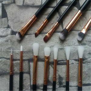 12Pc Rose Gold Makeup Brush Set