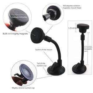 Magnetic Cradle-less Windshield Flexible Car Mount Holder Cell Phone Holder Stand for iPhone Samsung LG Nexus HTC Motorola Sony