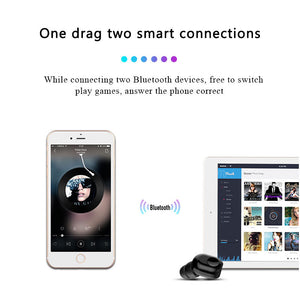 Mini Pea Style Bluetooth Headset Wireless Music Earphone Phone Call Headphone for Huawei Samsung iPhone tablet PC