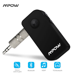 Original Mpow wireless Bluetooth 4.1 receiver Handsfree 3.5mm Car Audio Music Streaming Receiver Adapter Speaker car speaker
