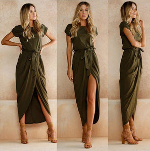 Tie Waist Casual Summer Dress