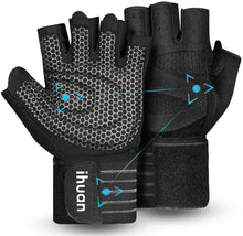 Breathable Weight Lifting Gym Workout Gloves W/Wrist Support