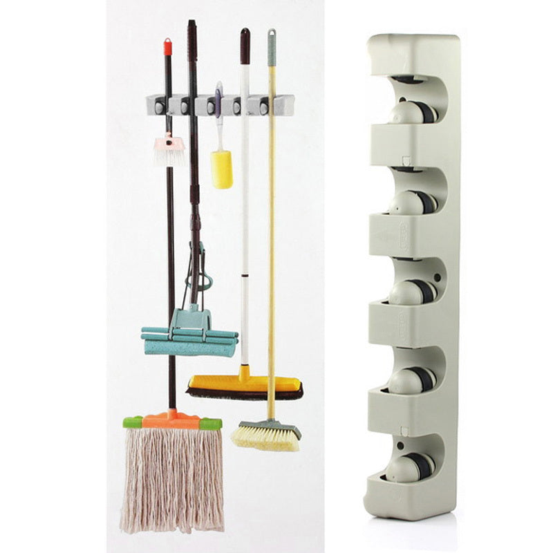 Wall Mounted Kitchen/Garage Broom/Mop/Tool Holder