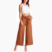 Casual Wide Leg Ankle-Length Slacks (with sashes)
