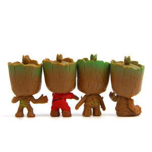 4pc Set Tree Man Baby Action Figure Grootted Doll