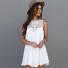 White Lace Mini Party Beach Dress