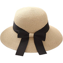 Lanzom Women Wide Brim Straw/Fedora Sun Hat