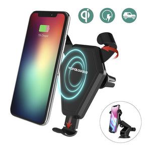 car qi fast wireless charger wireless cell phone fast charge wireless charging stand for iphone x 8 samsung galaxy s8 s7 edge