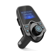 Nulaxy Car MP3 Player Bluetooth FM Transmitter Hands-free Car Kit Audio MP3 Modulator 1.44 Inch Display 2.1A USB Car Charger
