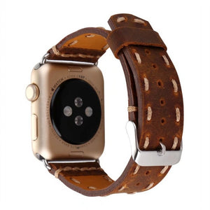 Retro Handmade Genuine Leather Strap for Apple Watch Series 3 2 1