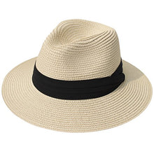 Lanzom Women Wide Brim Straw/Fedora Sun Hat