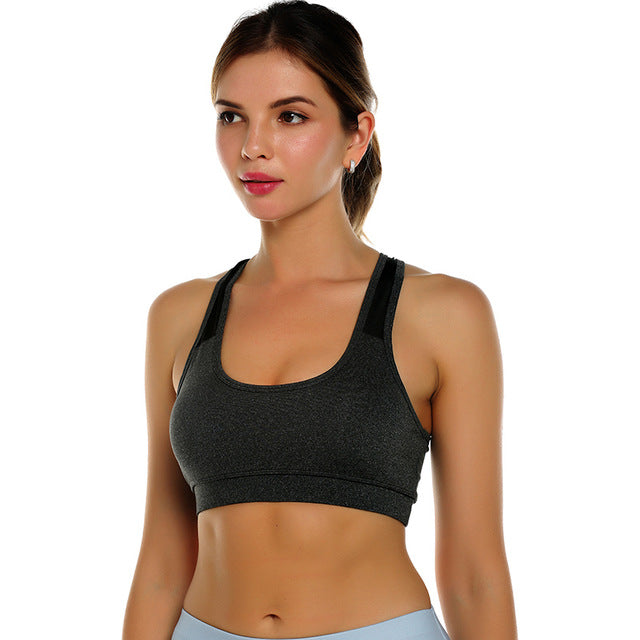 CROSS1946 Women Fitness Yoga Sports Bra For Running Gym Yoga Padded Push Up Breathable Top Seamless Tops Athletic Vest S M L XL