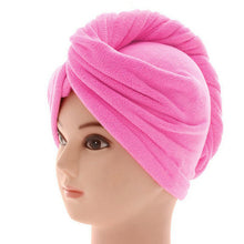 Bath TowerWomen's Microfiber Fabric Bath Hair Towel Dry Hat Cap Quick Drying Lady Bath Tool Solid Towelbathroom products